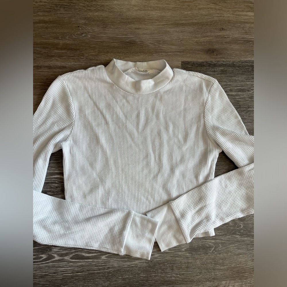🦋Bluenotes Waffle Crop Long Sleeve
